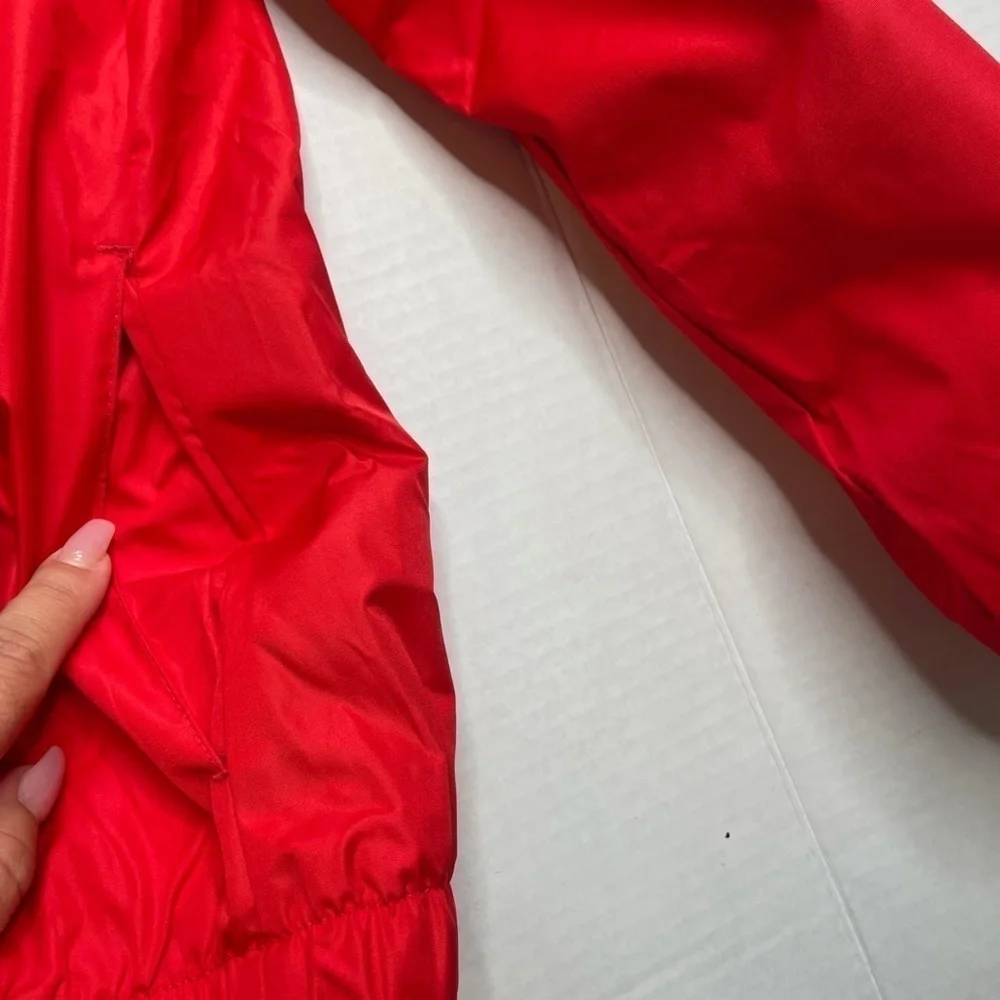 PUMA Youth Red Zip Up Hooded Athletic Windbreaker Jacket Size Large 14/16